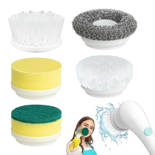 Serplex 5Pcs Electric Scrubber Attachments Electric Cleaning Brush Heads Interchangeable Brush Head Attachments for Cordless Rotary Scrubber Handheld Power Brushes Serplex 5Pcs Electric Scrubber Attachments Electric Cleaning Brush Heads Interchangeable Brush Head Attachments for Cordless Rotary Scrubber Handheld Power Brushes